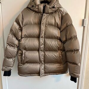 Brand New Aritzia SuperPuff - Liquid Shine | Size: L, Color: Modern Taupe